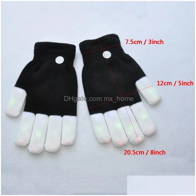 led glow kid gloves flash cycling gloves halloween christmas party light up glove luminous finger glove christmas gift for child dbc