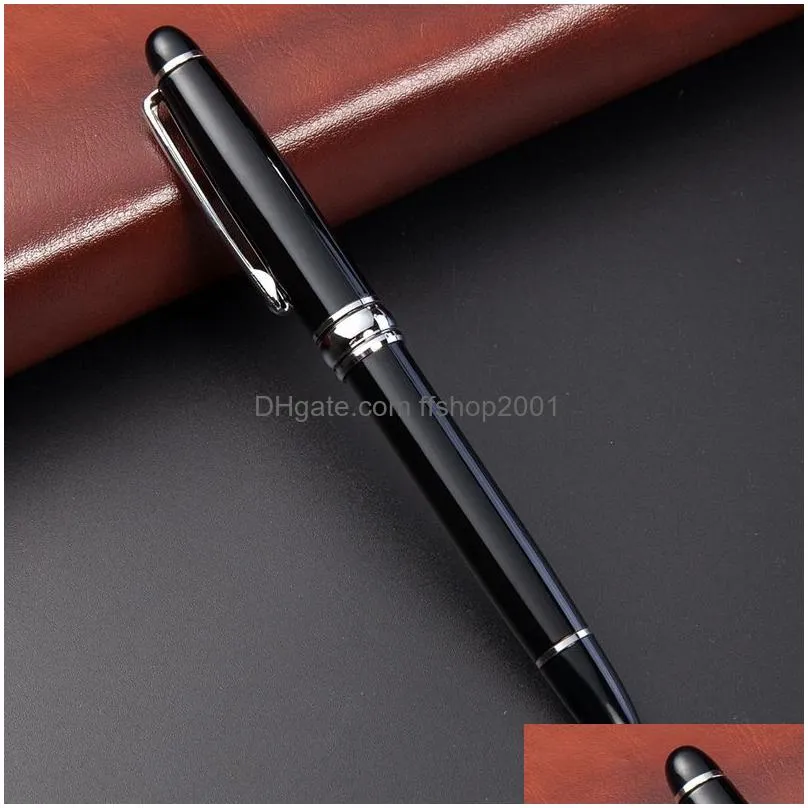 fashion metal ballpoint pen black oil ballpoint pens nonslip durable ballpoint pen writing supplies advertising gift customize vt1776