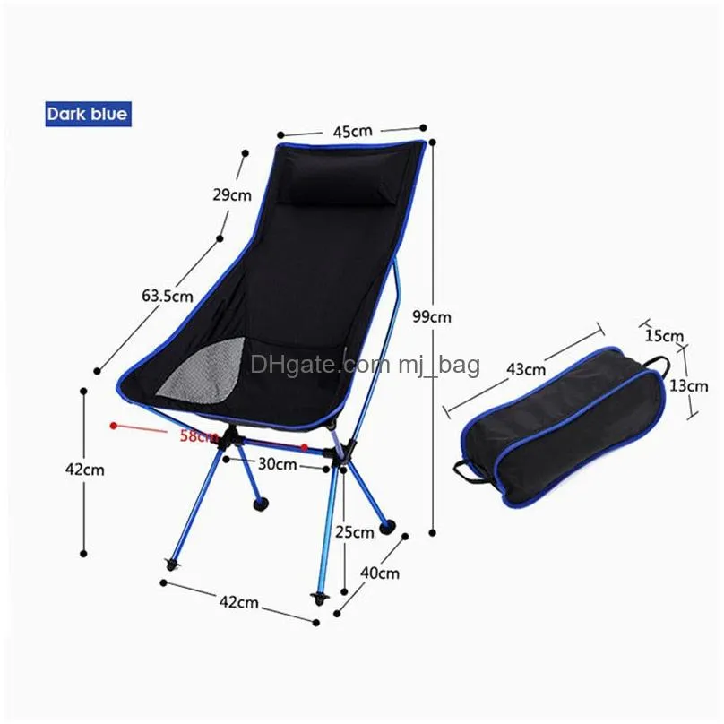 travel ultralight folding chair superhard alloy outdoor camping chair portable beach hiking picnic seat fishing tools chair vt1643