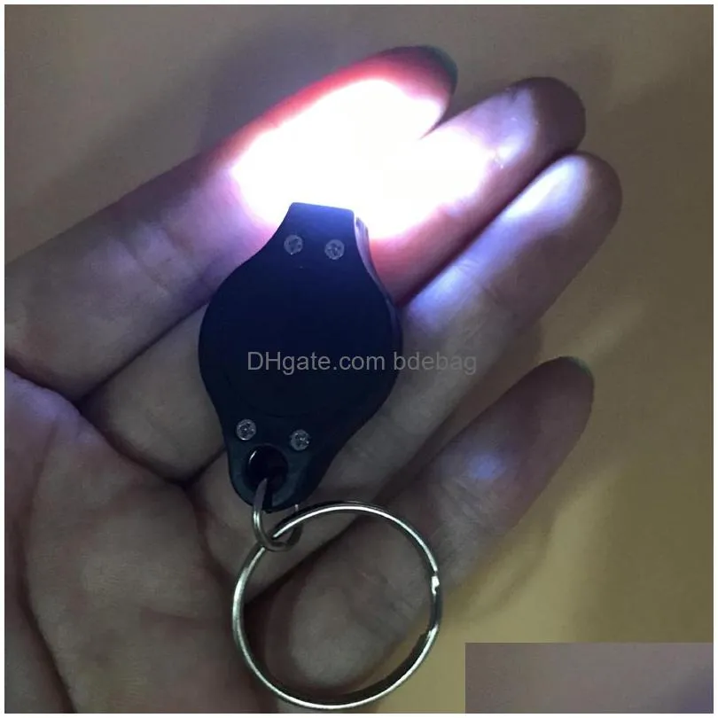 small gift fashion key ring mini flashlights uv money detector led keychain light multicolor dh0154