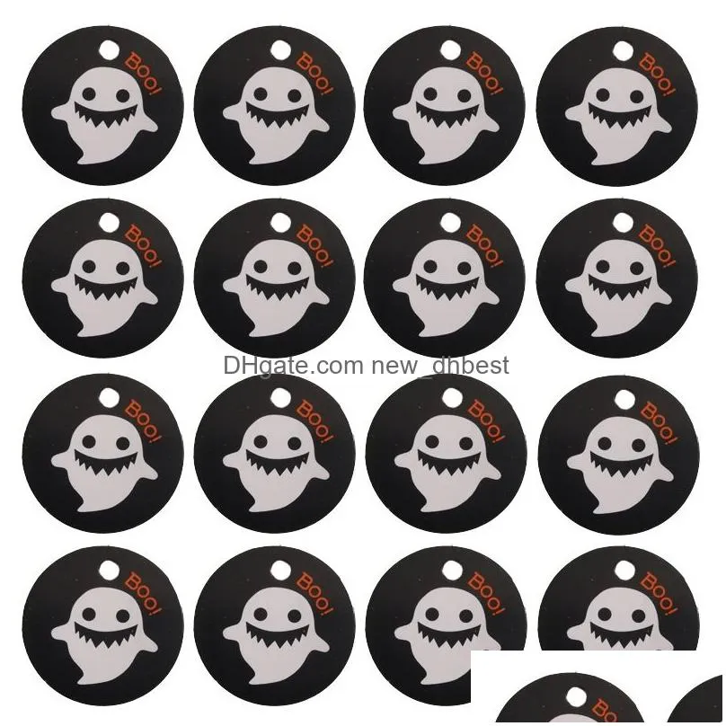 halloween packaging sealing tag hanging gift tags baking message paper cards candy gifts labels stickers diy decorative accessories