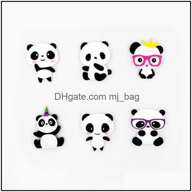 panda keychain men women jewelry silicone key ring party favor