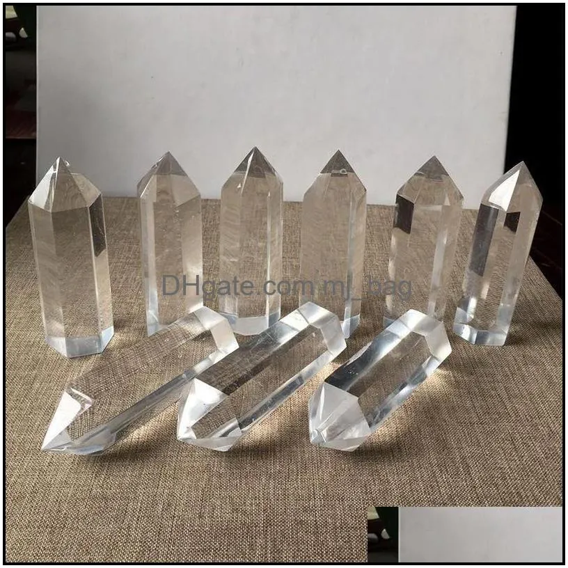 large natural clear crystal quartz tower quartz point clear crystal obelisk wand healing crystal 8.5cm 16cm