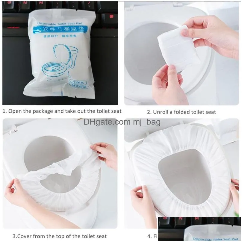 disposable toilet seat pad business trip hotel bathroom nonwoven fabric toilet paper pad covers bathroom sanitary accessory vt1536