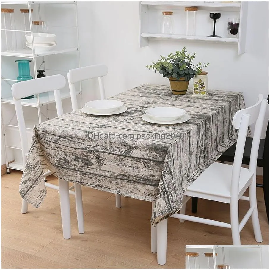 plaid print table cover household waterproof linen rectangle tablecloth home kitchen decoration tablecloth vt1400