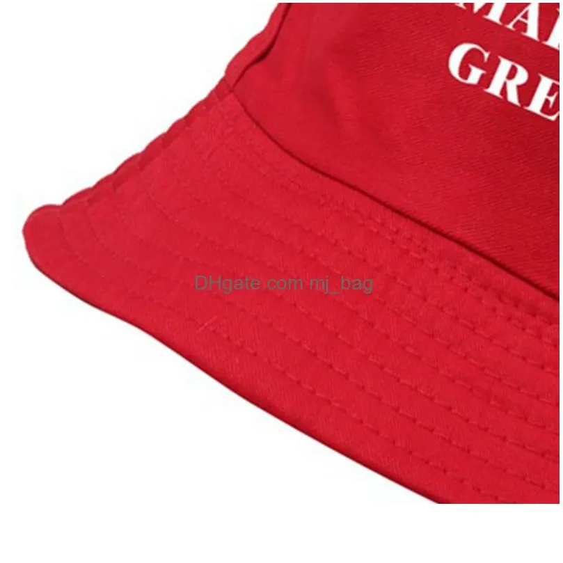 fashion travel fisherman hat make america great again letter print bucket hat trump 2020 election cap outdoor wide brim sun visor
