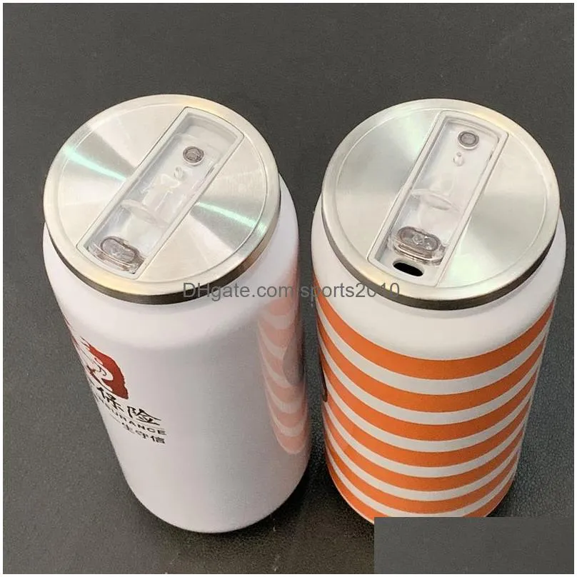 vacuum insulated water bottle double wall stainless steel thermos portable wide mouth can cup travel water coke bottle cup vt1746