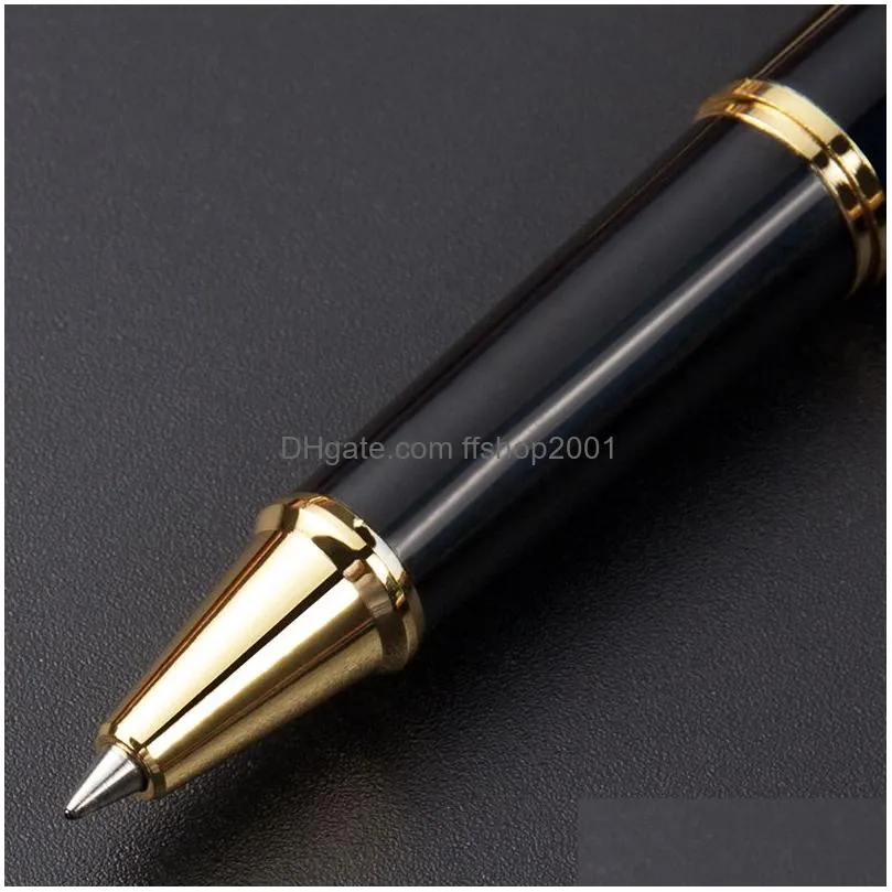 fashion metal ballpoint pen black oil ballpoint pens nonslip durable ballpoint pen writing supplies advertising gift customize vt1776