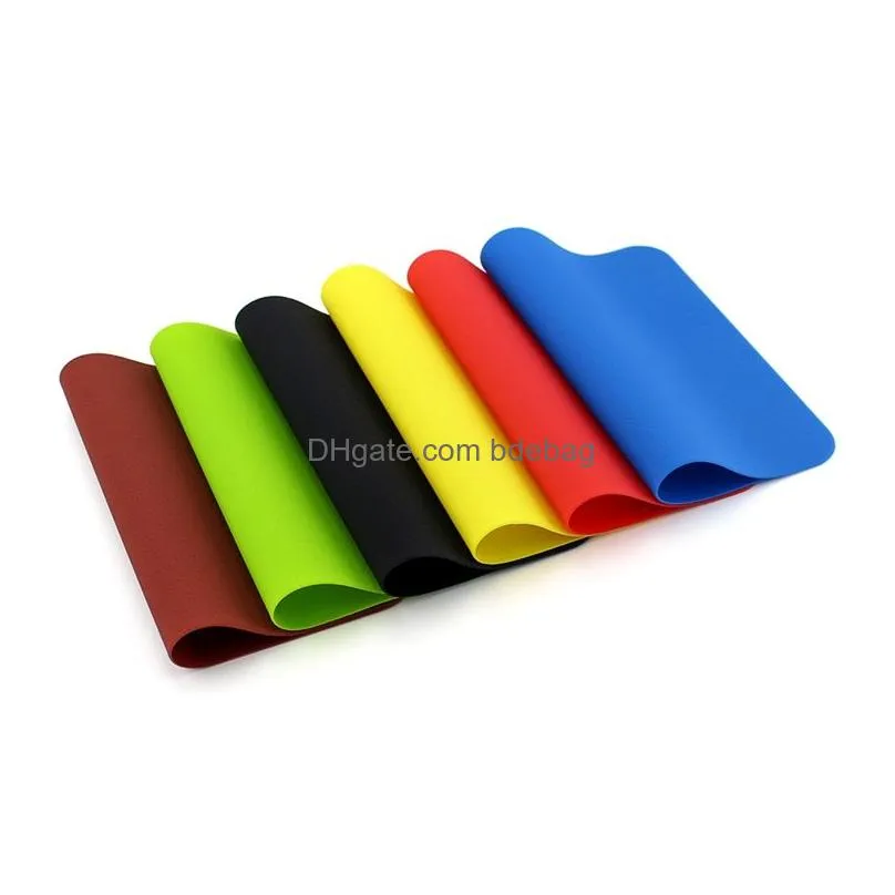 silicone anti heat table mat office creative fashion mouse pad non slip cup holder washable rectangle placemat kitchen accessory dbc