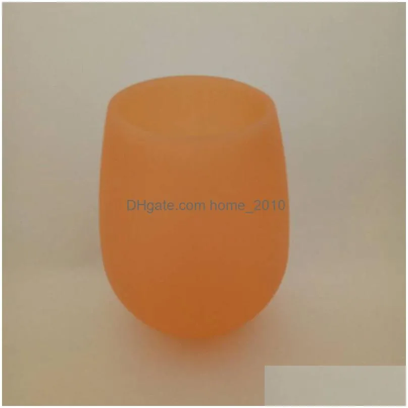 colorful fashion silicone wine glass unbreakable clear beer mug silicone wine cup drink cups cocktail whiskey glassess drinkware dbc