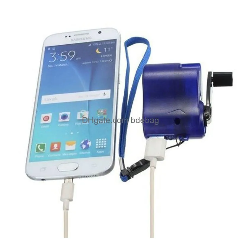 dynamo portable outdoor mobile phone hand crank  emergency hand crank  mobile phone mini usb charging dh1367