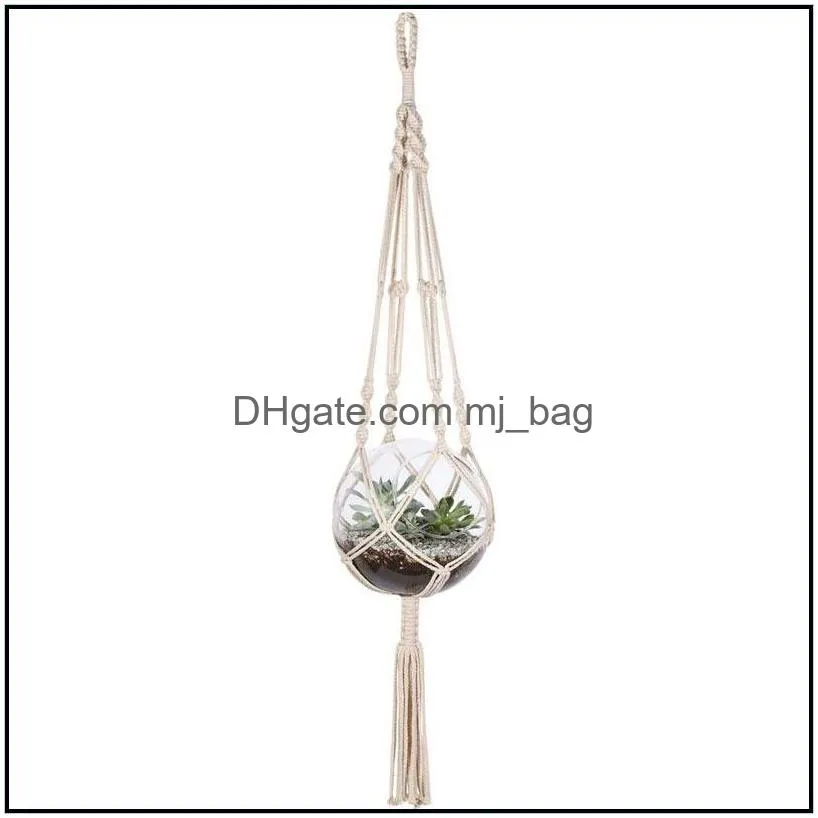 plant hangers macrame rope pots holder ropes wall hanging planter hanger basket plants holders indoor flowerpot baskets lifting