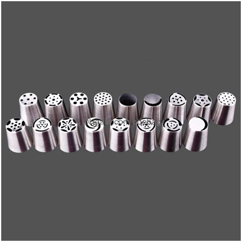 60 styles stainless steel nozzles tulip rose flower shape russian nozzle fondant icing piping tip pastry tube cake decorate tool dbc