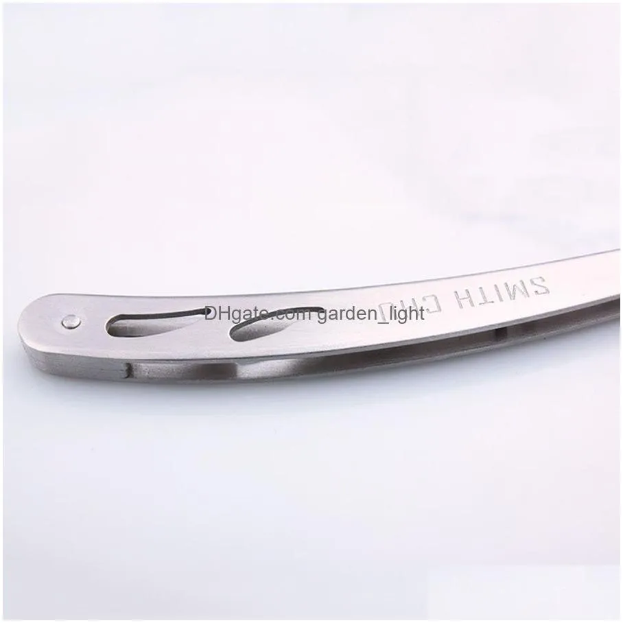 men comfortable silver manual shaver razors stainless steel professional unisex portable razor sharp durable haircut knife 0849