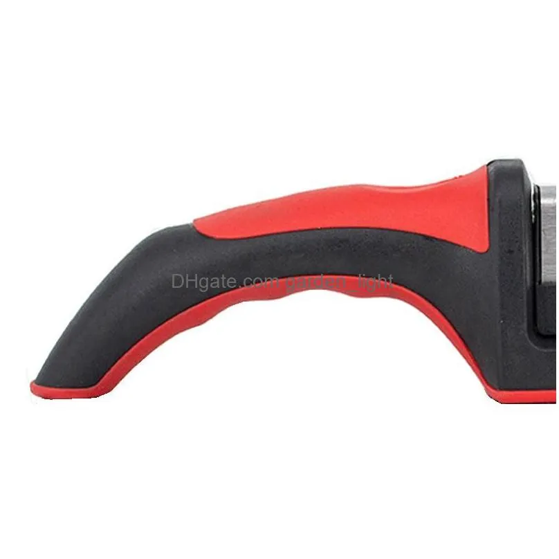 sharpeners hard alloy ceramic knife sharpener handle household knife grindstone coarse fine sharpening stone kitchen tool dh1021