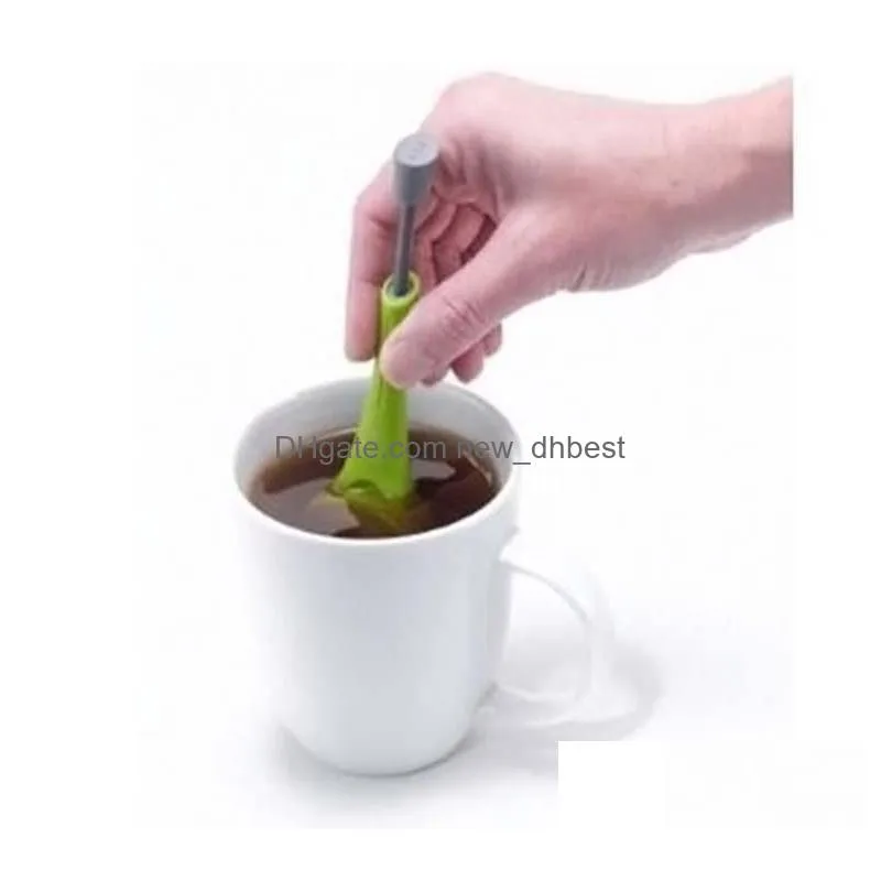 total tea infuser food grade silicone infuser make tea infuser filer creative stainless steel tea strainers shipping dh0331
