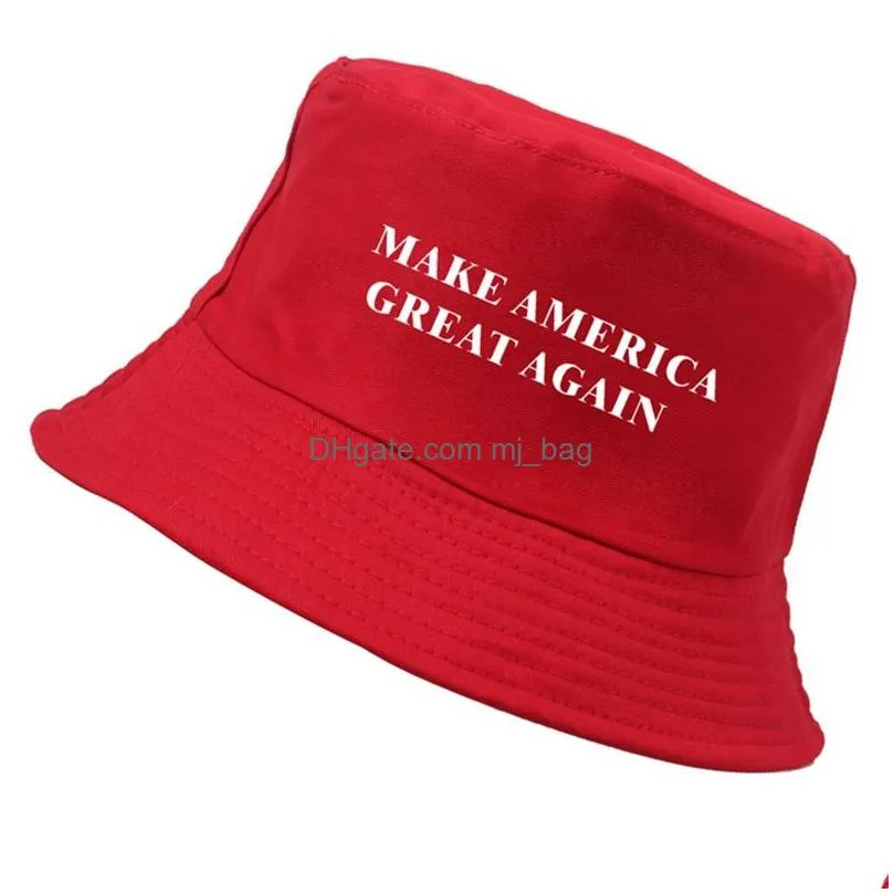 fashion travel fisherman hat make america great again letter print bucket hat trump 2020 election cap outdoor wide brim sun visor