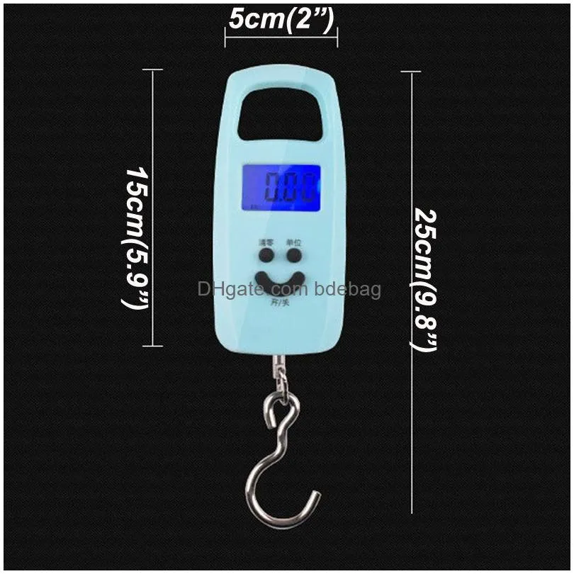 mini digital scale portable electronic scale steelyard weight balance suitcase travel bag hanging hook pocket scale vt1922