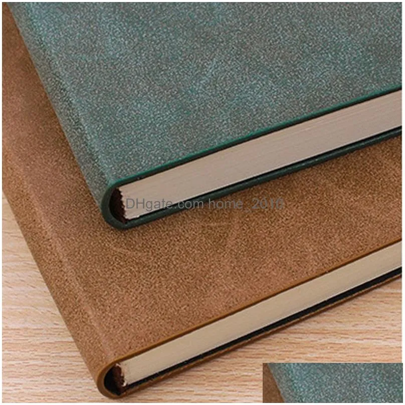 140 sheets thicked matte notebook portable soft leather case notebook journal classic business school office stationery supplies