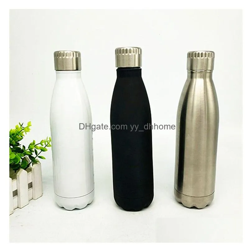 vacuum insulated outdoor travel water bottle double walled 500ml 350ml stainless steel coke shape bottle cola shaped bottles vt1075