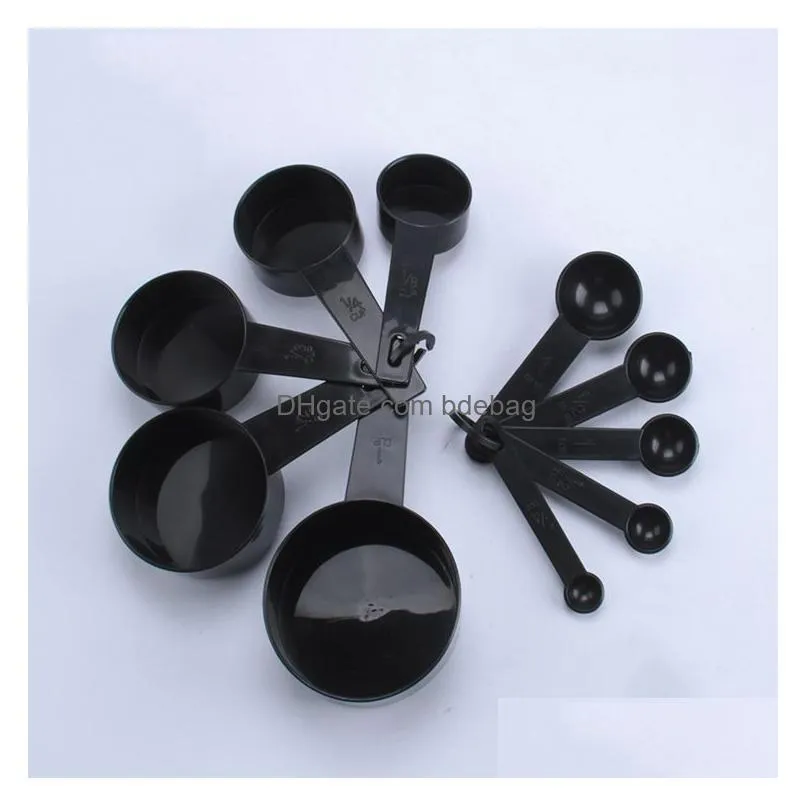 plastic measuring spoon 10 pcs/set professional measuring spoon with scale measuring baking cooking tool set dh0027