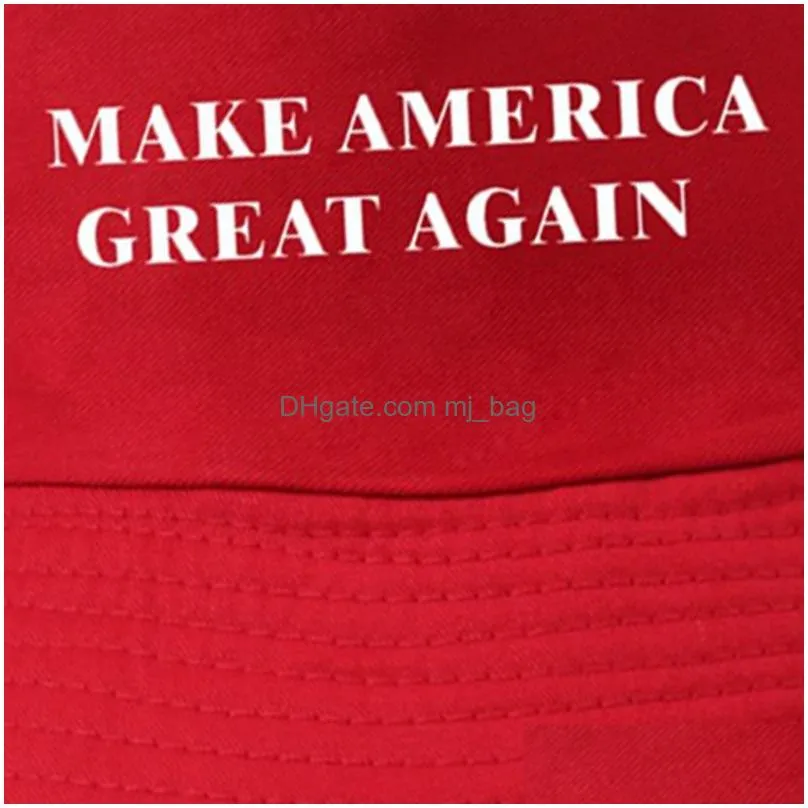 fashion travel fisherman hat make america great again letter print bucket hat trump 2020 election cap outdoor wide brim sun visor