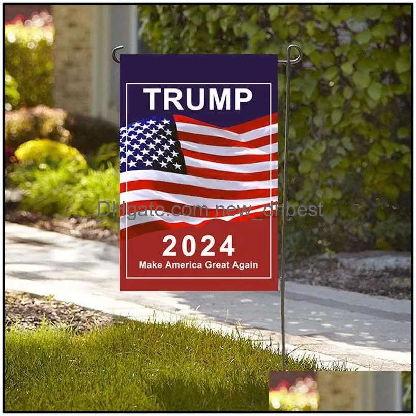 donald trump 2024 flag 30x45cm maga banner keep amercia great garden flags