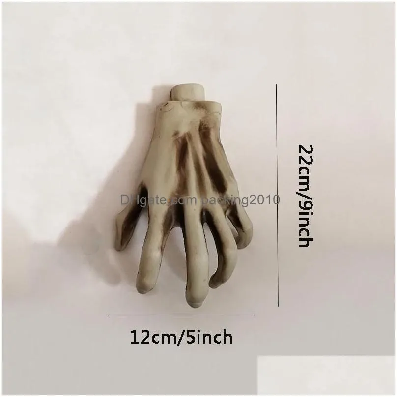 halloween skeleton hand witch hand for decrating plastic bar haunted house decoration halloween horror props party decoration vt0627