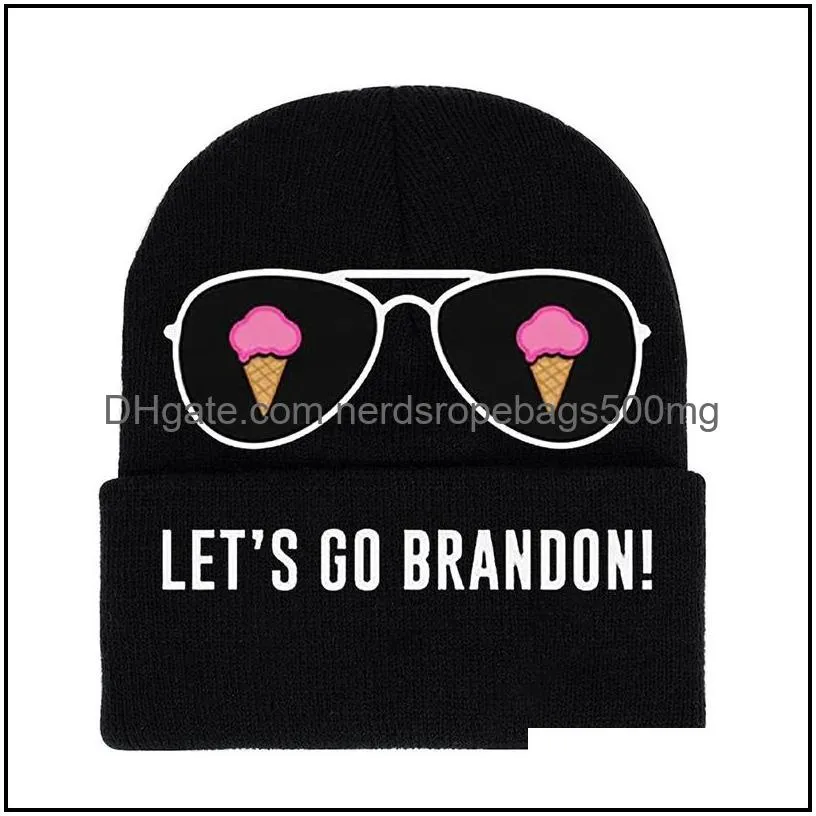 lets go brandon black knitted beanie hat woolen cap for men and women autumn and winter sports caps