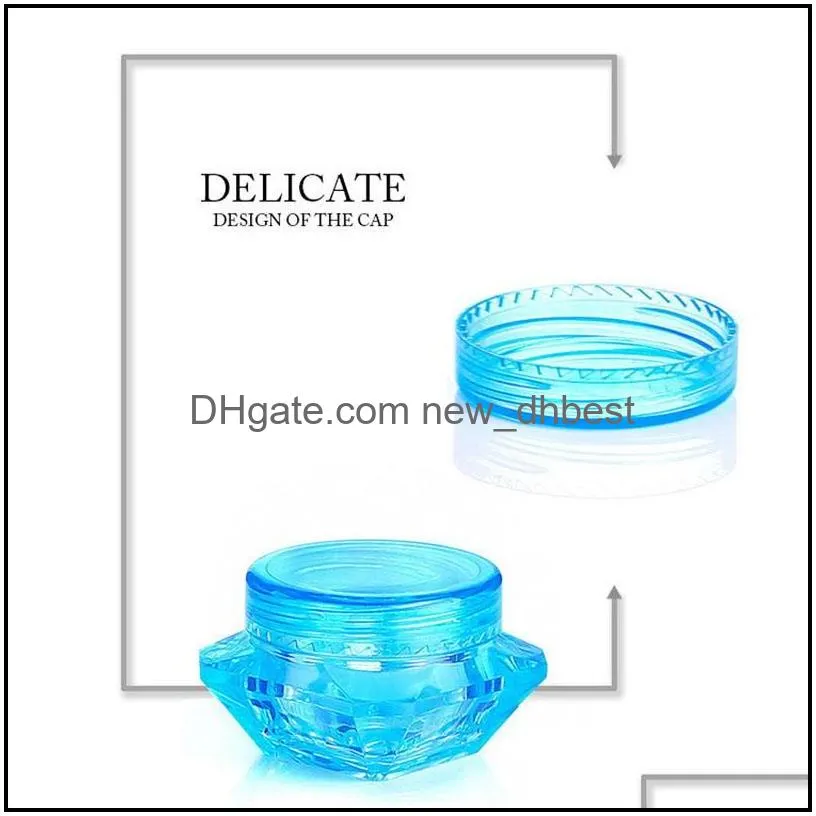 wax storage container food grade plastic box 3g 5g diamond cream box small sample cosmetic packaging bottles