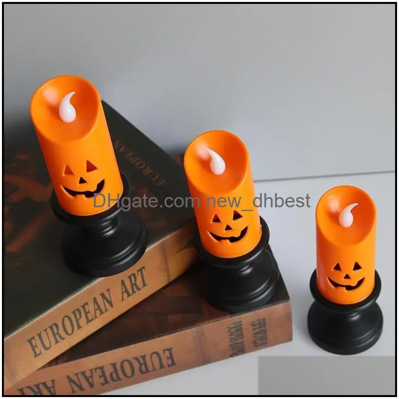 halloween decorations candle light led colorful candlestick table top pumpkin party happy partys halloween decor for home