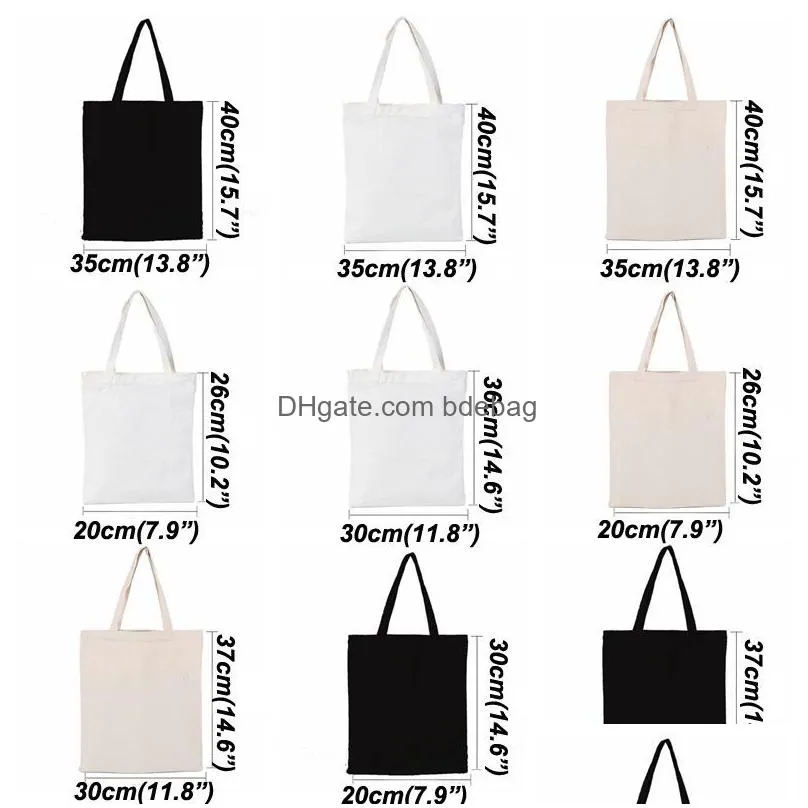 canvas tote shoulder bags large capacity cotton reusable shopping bags women beach handbags canvas bags customized vt1626