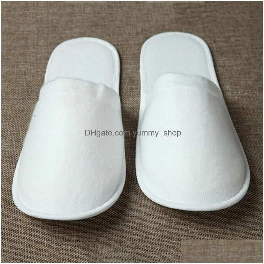 wholesale travel el spa antislip disposable slippers home guest shoes multicolors breathable soft disposable slippers dh0606