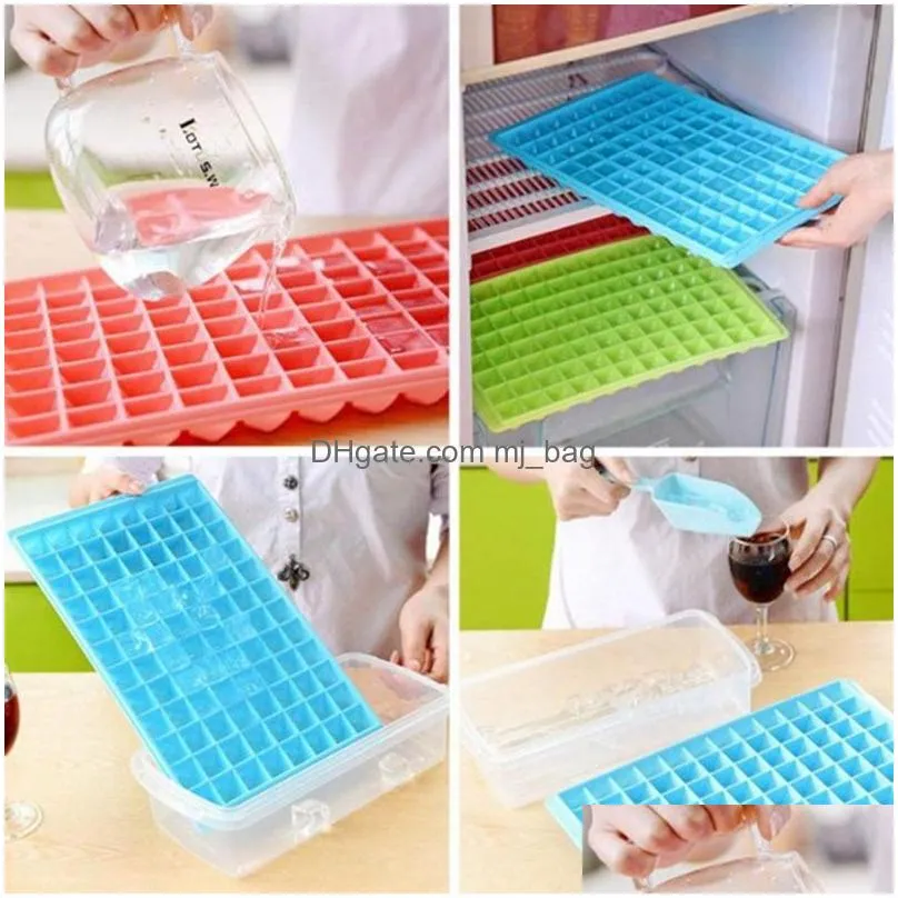 pp ice cube tray moulds 96 grids reusable square ice cube mold summer ze ice cream maker kitchen bar diy drink accessory vt1527