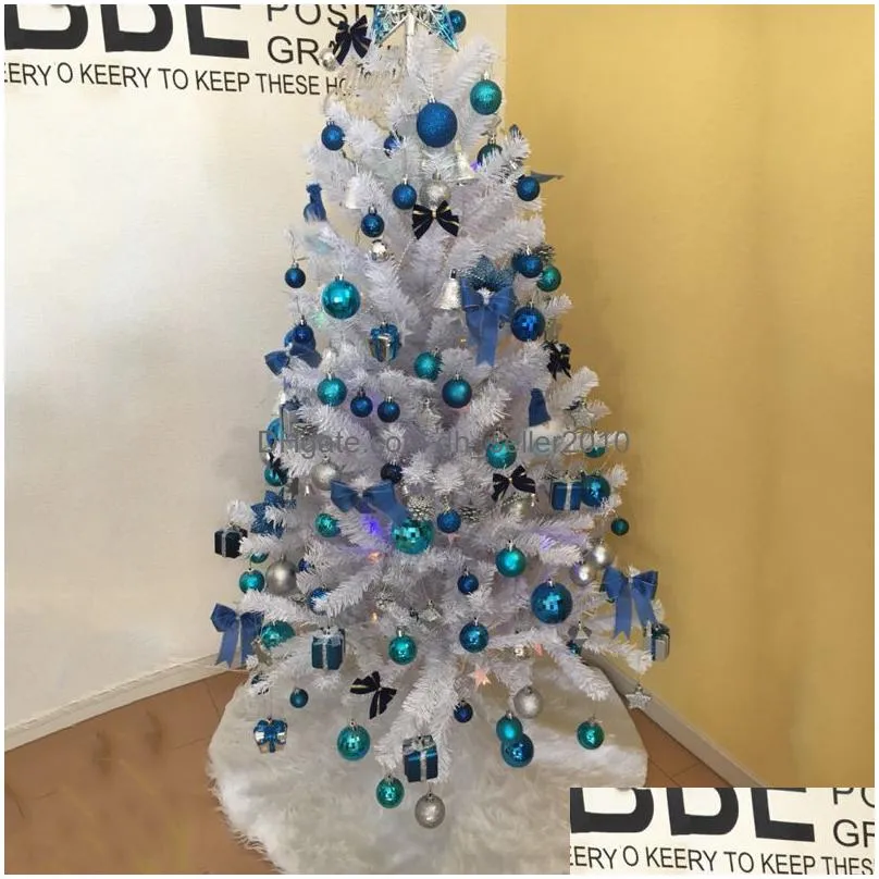 christmas tree skirt christmas tree ornament 60/78/90/122cm white plush christmas tree decoration skirt party supplies dbc vt0583