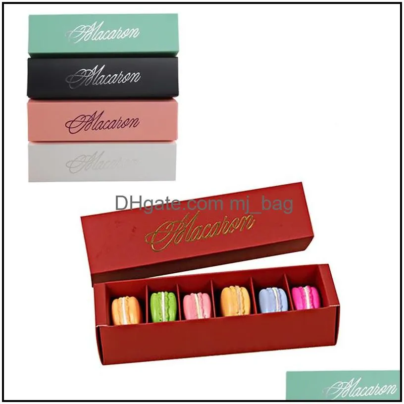 macaron 6 packs mini cupcake boxes with lid drawer packaging box for party chocolate box