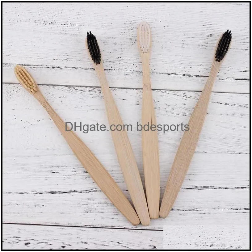 wooden toothbrush environmental protection natural bamboo toothbrush oral care soft bristle for home or hotel with box