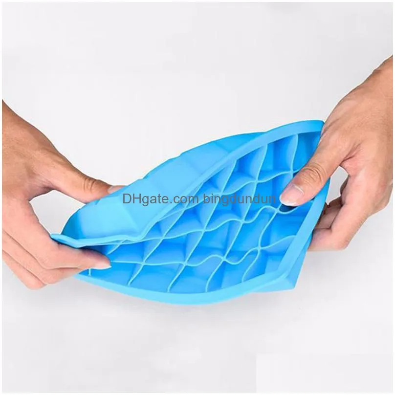 ice cube mold bar kitchen accessories 24 holes diy creative small square shape silicone ice tray fruit ice cube maker dh0562