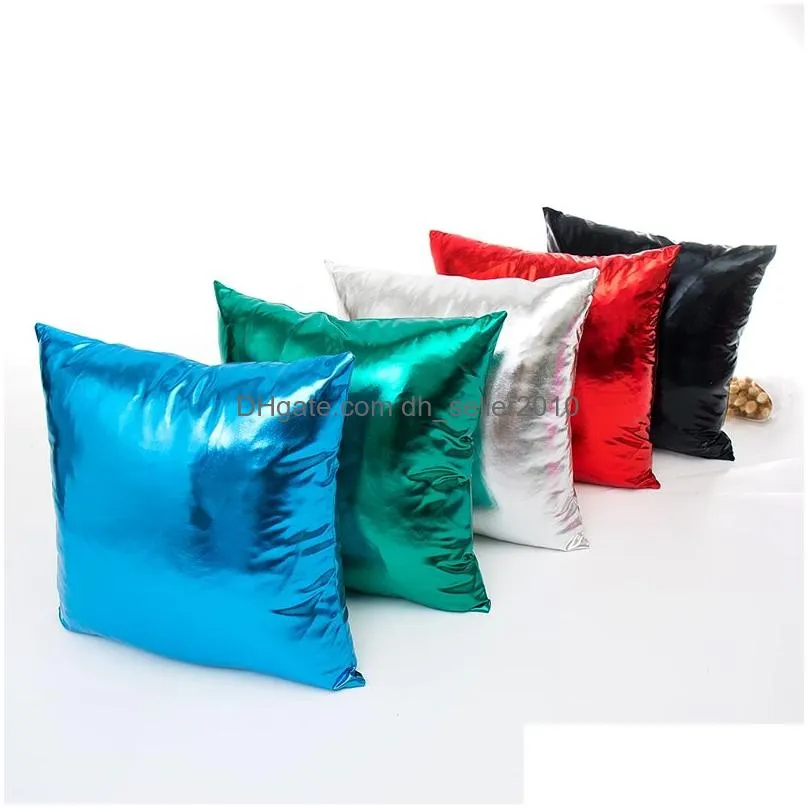 45x45cm shining pillow cushion cover foil gold silver pillow cover pillowcase christmas party home decorative sofa pillow case dbc