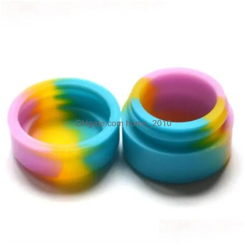 round silicone boxes jars 2ml mini smoke oil smoke cream display boxes container silicone jars dab wax container vt1972