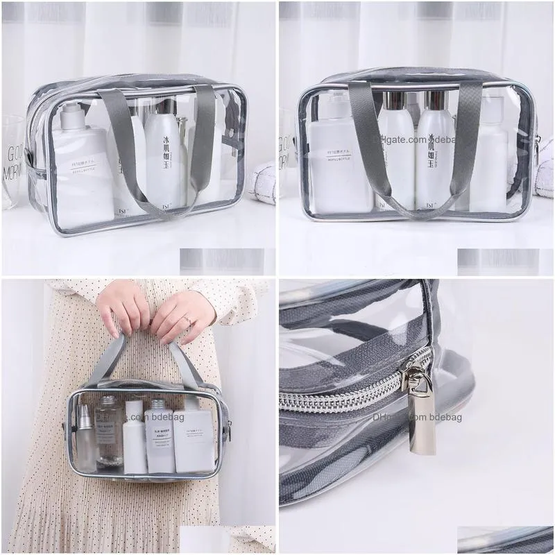 transparent pvc bags travel organizer clear makeup bag beautician cosmetic bag beauty case toiletry bag make up pouch wash bags vt0077