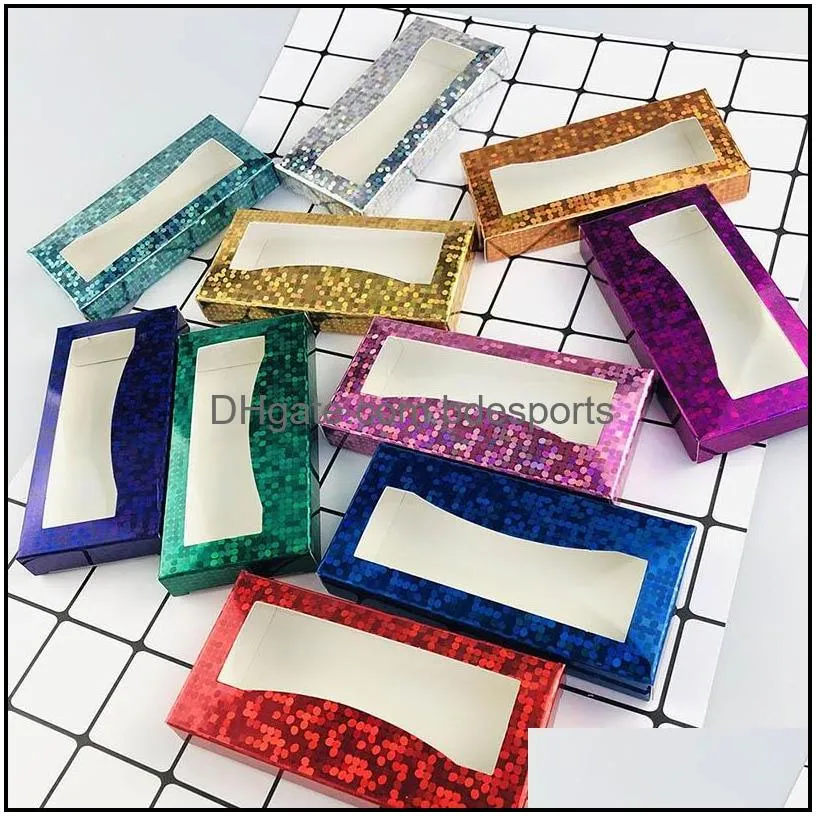 20 styles laser paper false eyelash packaging box 3d mink eyelashes boxes empty case