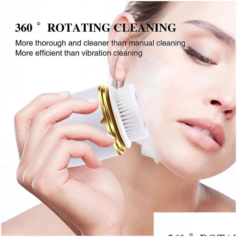 Cleaning Tools Accessories Hello Face Ultrasonic Cleanser Brush Electric Cleansing Face Brush 360 Rotate Automatic Brush Machine Deep Clean Tool
