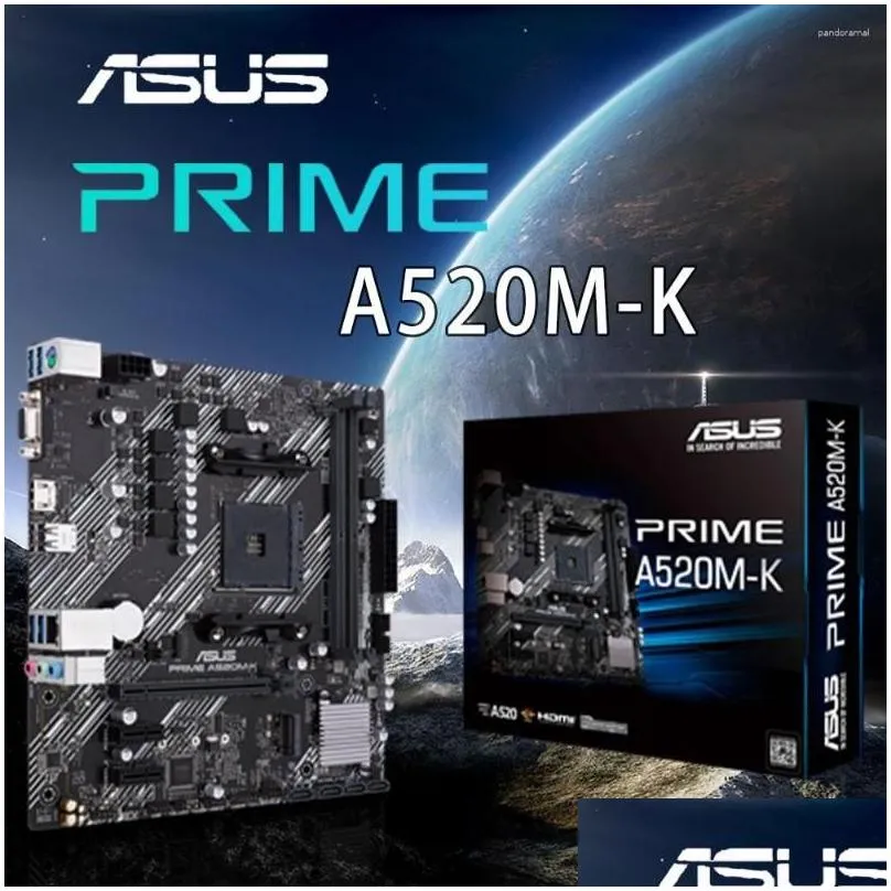 Motherboards AMD PRIME A520M-K Socket AM4 Motherboard DDR4 64GB PCI-E 3.0 M.2 Desktop Mainboard Ryzen CPU Overlocking 5000
