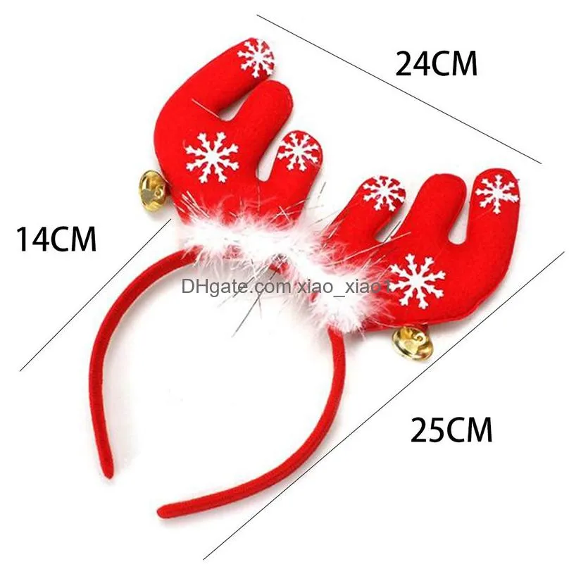 Christmas Decorations Party Decoration Cosplay Elk Antlers Headband Santa Claus Adt Children Reindeer Ornaments Drop Delivery Home G Dhphs