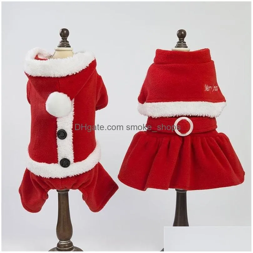 christma dog jacket winter warm pet dog clothes for small dogs coat pet clothing costume puppy clothes jackets santa claus