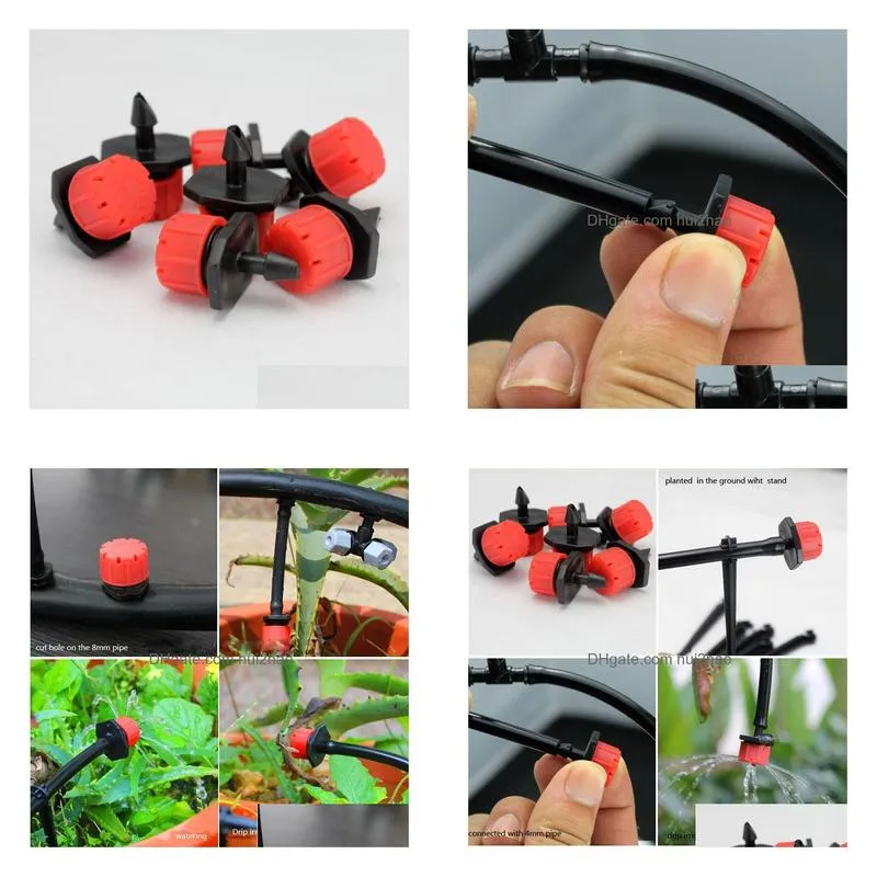 50 pieces drip irrigation dripper adjustable micro sprinkler greenhouse garden lawn irrigation tool water-saving