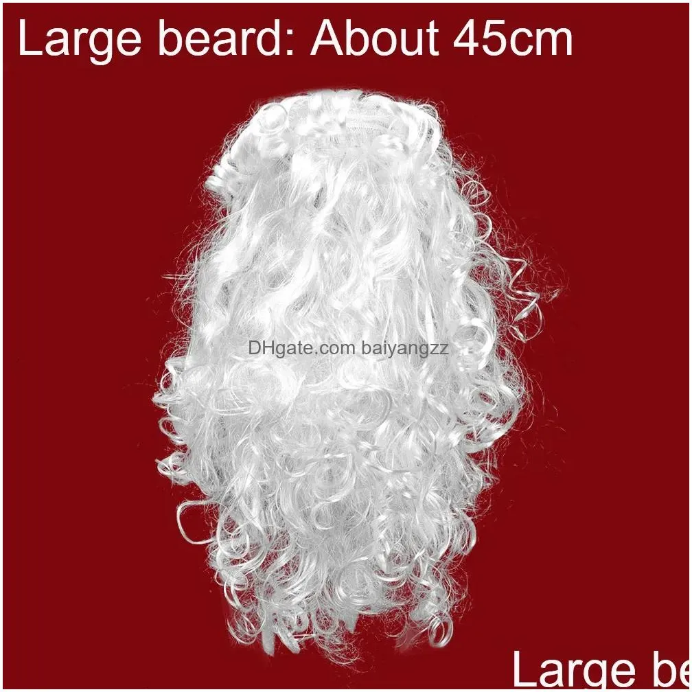 Others Apparel Christmas Decorations Decoration Santa Claus Beard Simated White Wig Diy Ornaments Xmas Cosplay Prop Year Party Decor Dhs8H