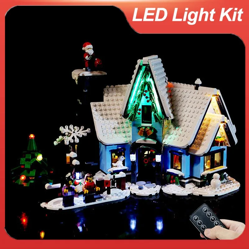 Christmas Toy Supplies LED Light Kit For 10293 Visit Building Blocks Set NOT Include the Model Bricks DIY Christmas Gift Toys 231130