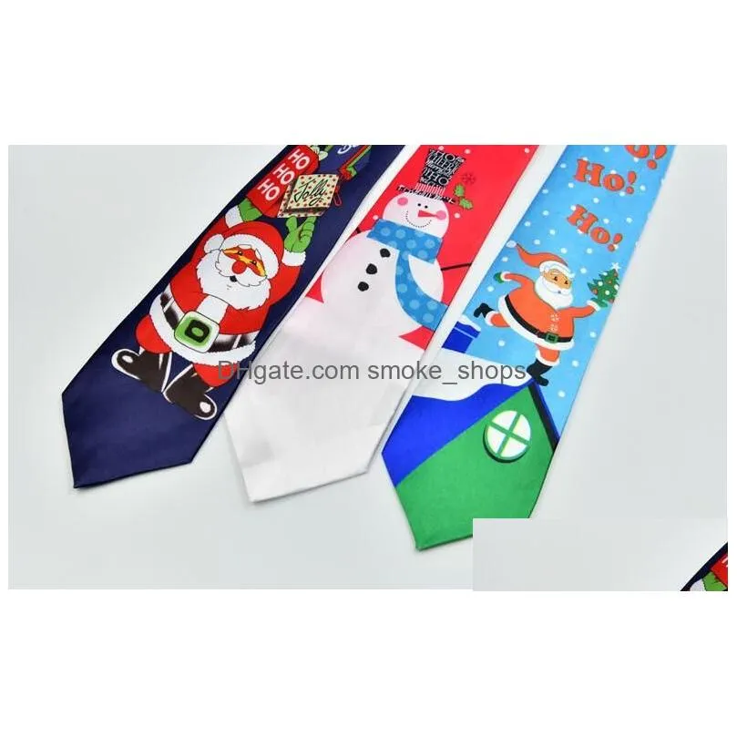 christmas party costumes neck ties santa claus snowman necktie snowflake design for xmas gift 29 styles